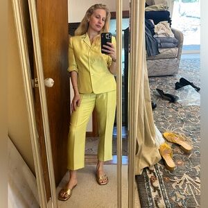 Josephine Chaiss 100% Silk Suit Set in Light Green Size 8